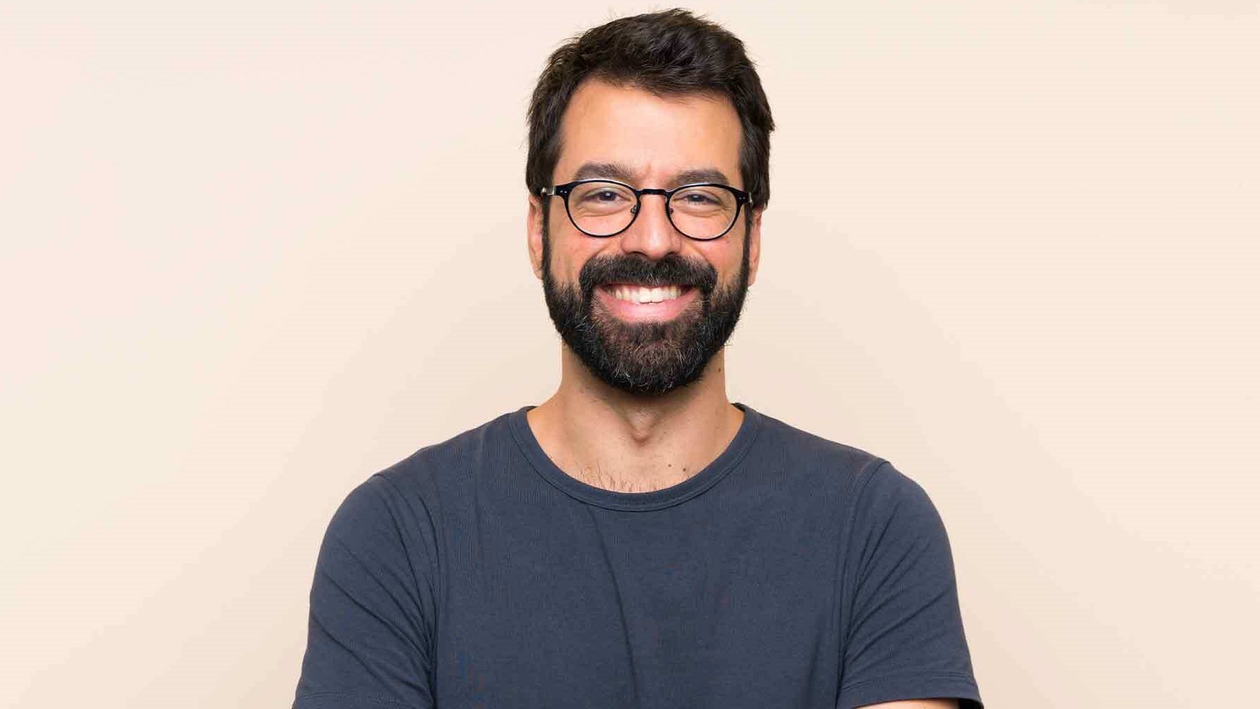 man in grey shirt